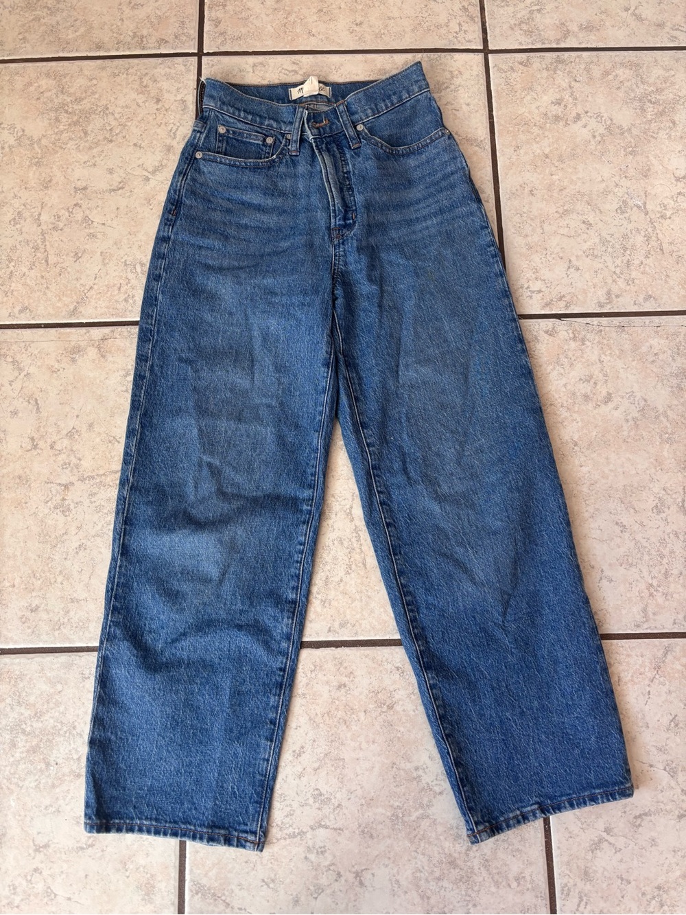 Madewell The perfect vintage Wide leg crop jean size 25